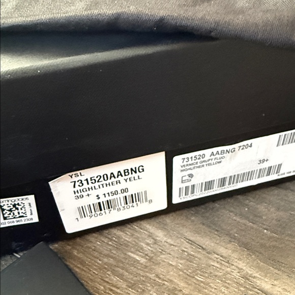 Saint Laurent Women's Bright Yellow Slingback Heels - Picture 6 of 6